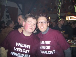 Sandra und Andreas auf ihrem Bierabend